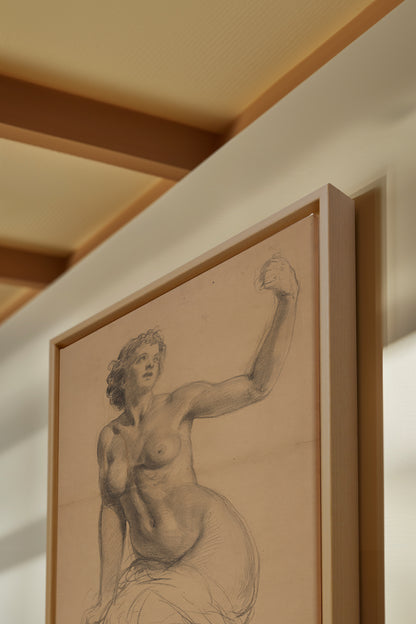 TIMELESS MUSE, Artwork on stretched canvas, framed Natural Light