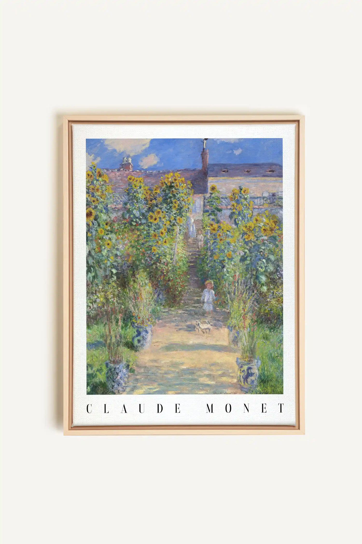 GARDEN LIGHT, Oeuvre sur toile étirée, encadré Naturel Clair