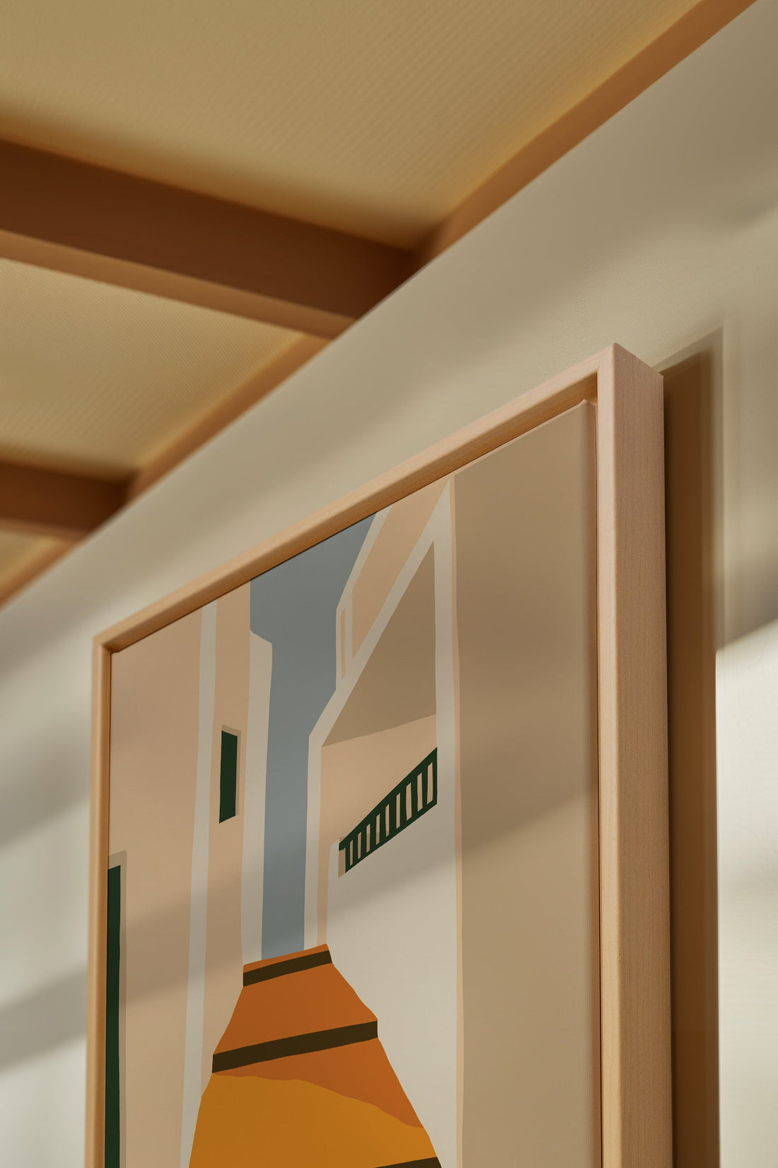 OLEKA CANVAS - PASSAGE, Oeuvre sur toile étirée, encadré Naturel Clair