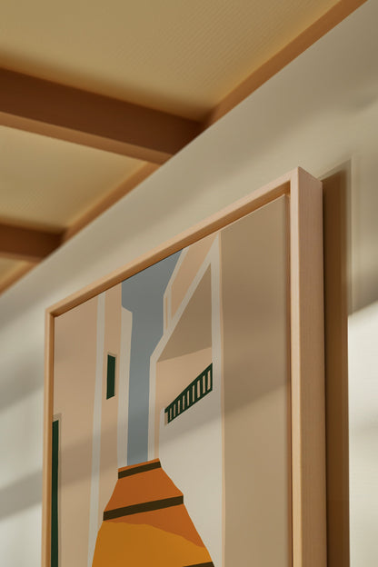 OLEKA CANVAS - PASSAGE, Oeuvre sur toile étirée, encadré Naturel Clair