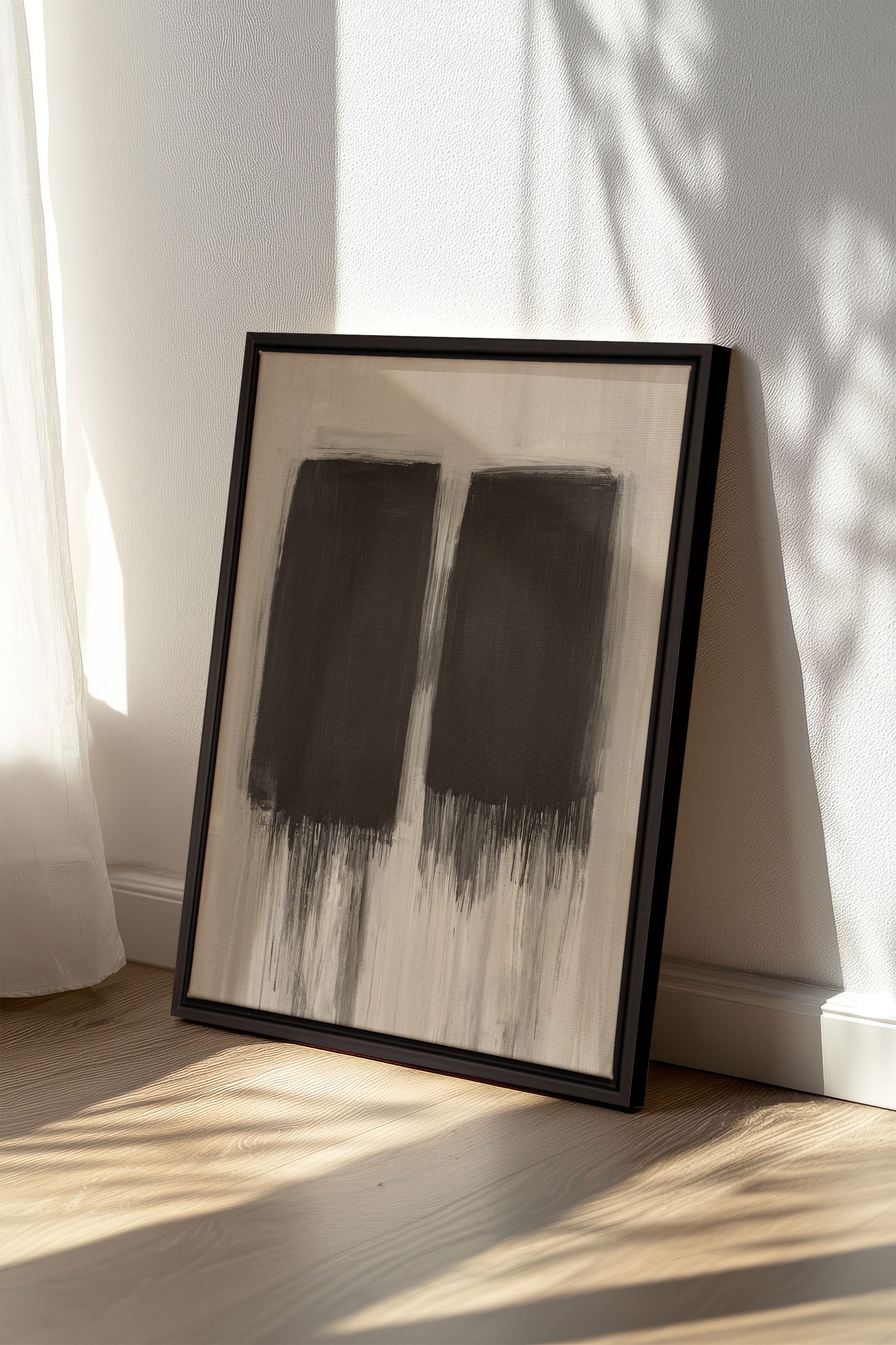 OLEKA CANVAS - FADING SHADOWS, Oeuvre sur toile étirée, encadré Noir