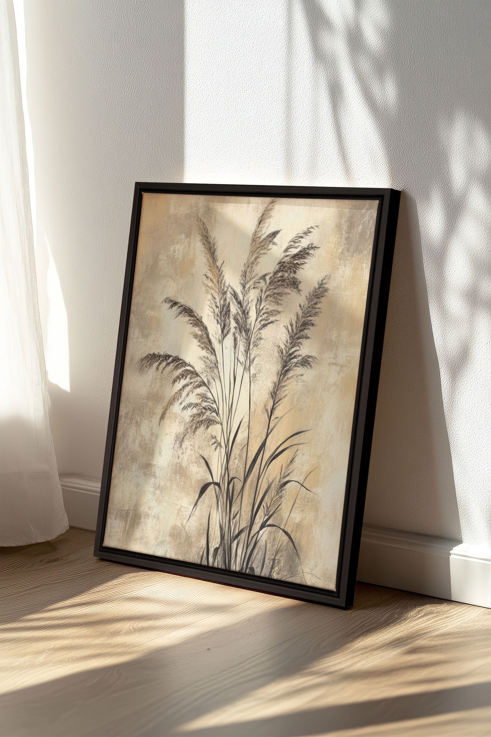 OLEKA CANVAS - BRISE SAUVAGE, Oeuvre sur toile étirée, encadré Noir