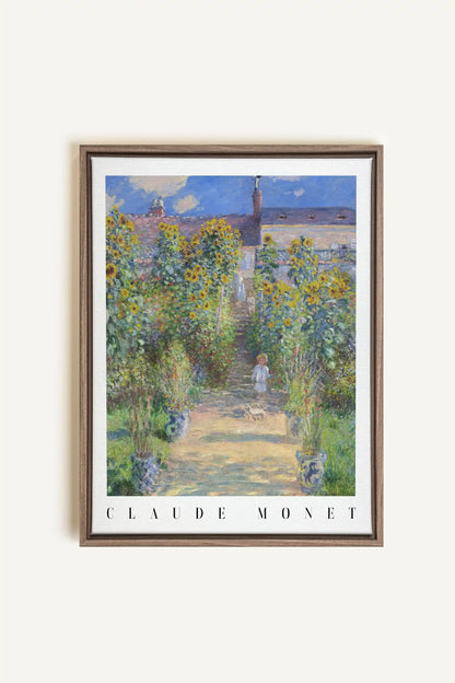 GARDEN LIGHT, Oeuvre sur toile étirée, encadré Brun Chêne