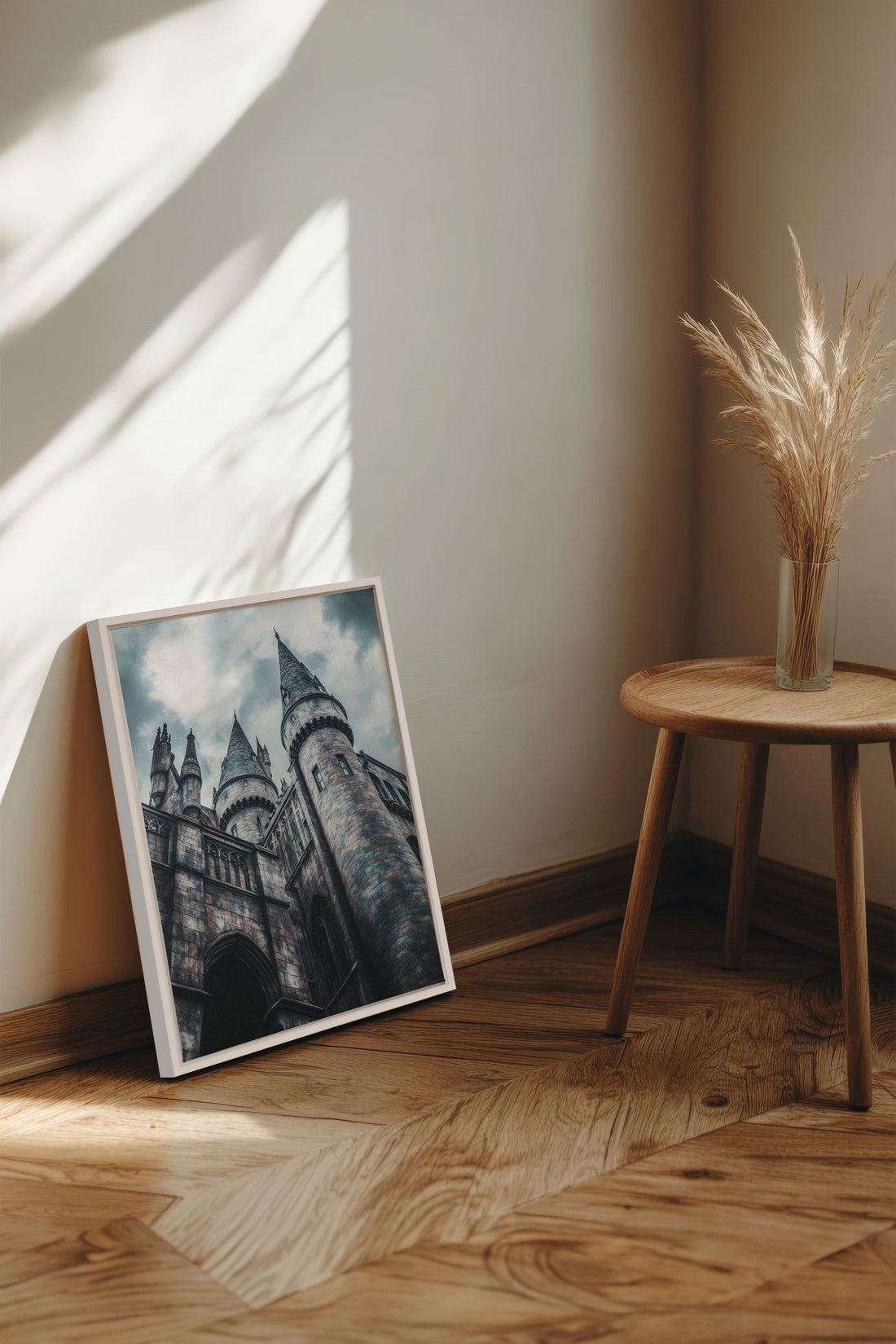 OLEKA CANVAS - CITÉ DES SORCIERS, Oeuvre sur toile étirée, encadré Blanc