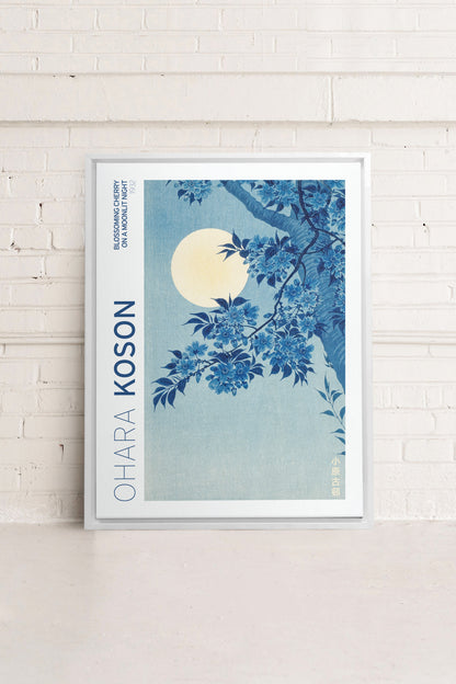 OLEKA CANVAS - BLOSSOMING CHERRY, Oeuvre sur toile étirée, encadré Blanc