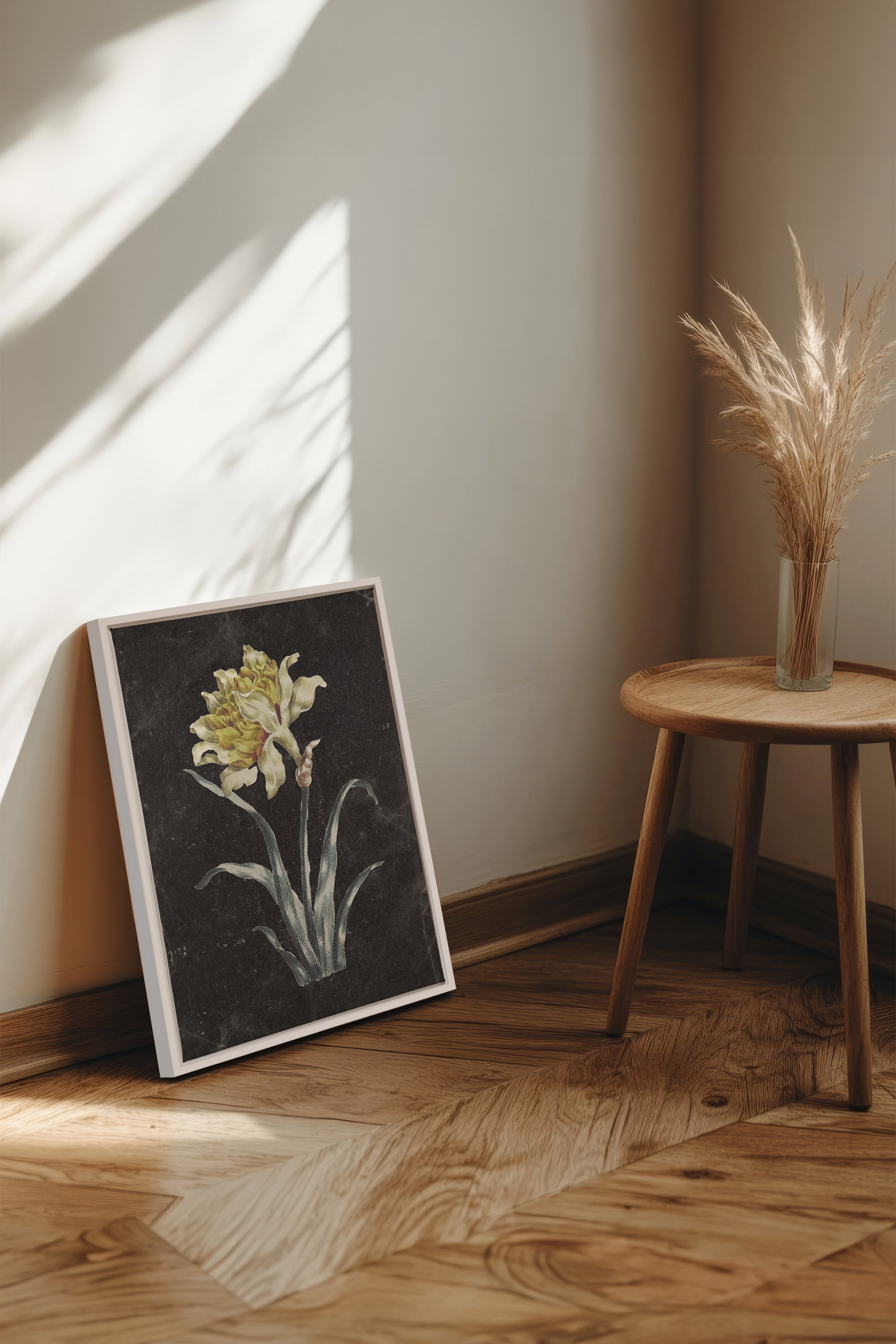 PRECIOUS FLORA, Work on stretched canvas, framed White