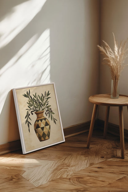 OLEKA CANVAS - PROVENCE GRACE, Oeuvre sur toile étirée, encadré Blanc