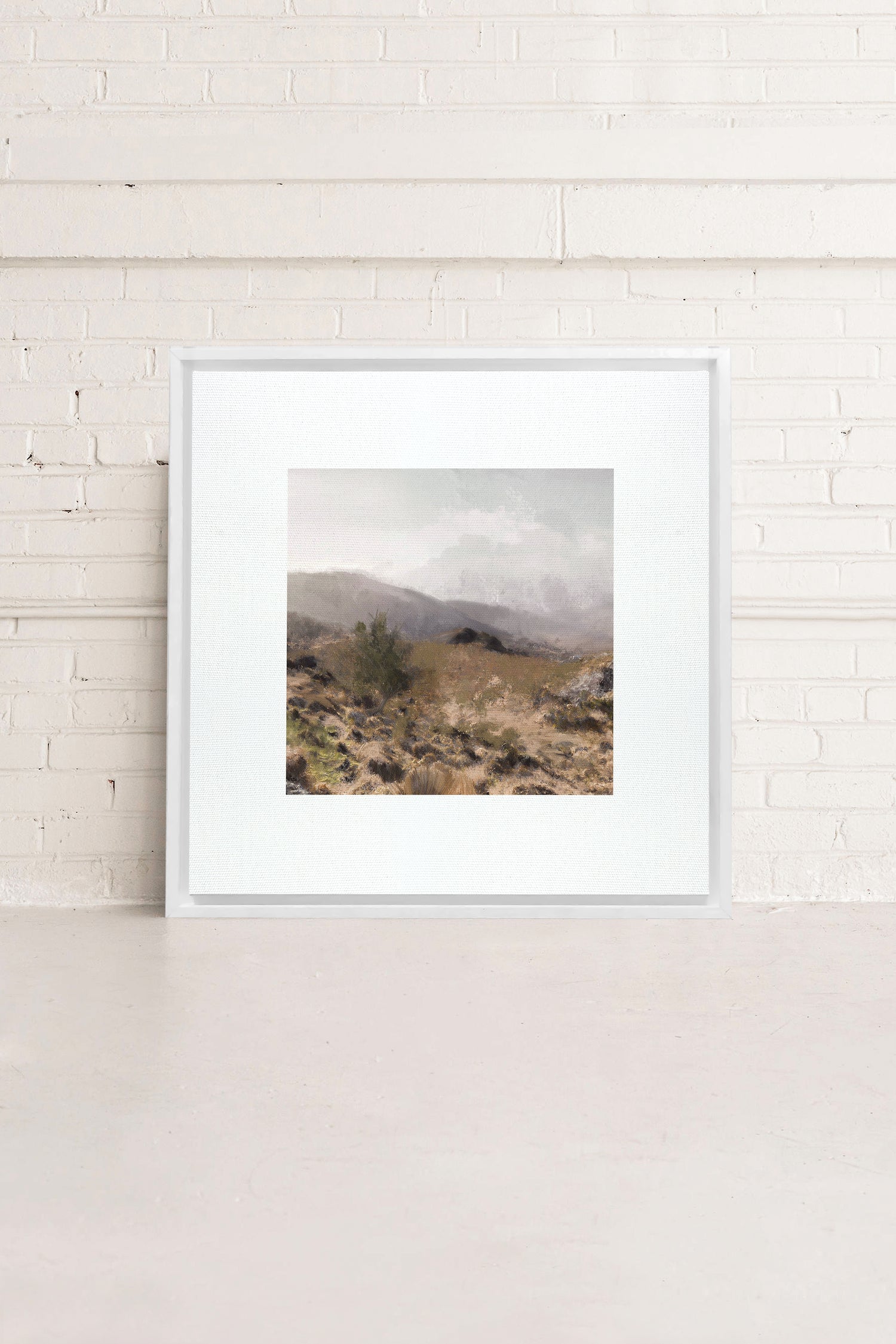 IRISH WILDERNESS, Artwork on stretched canvas, framed in white