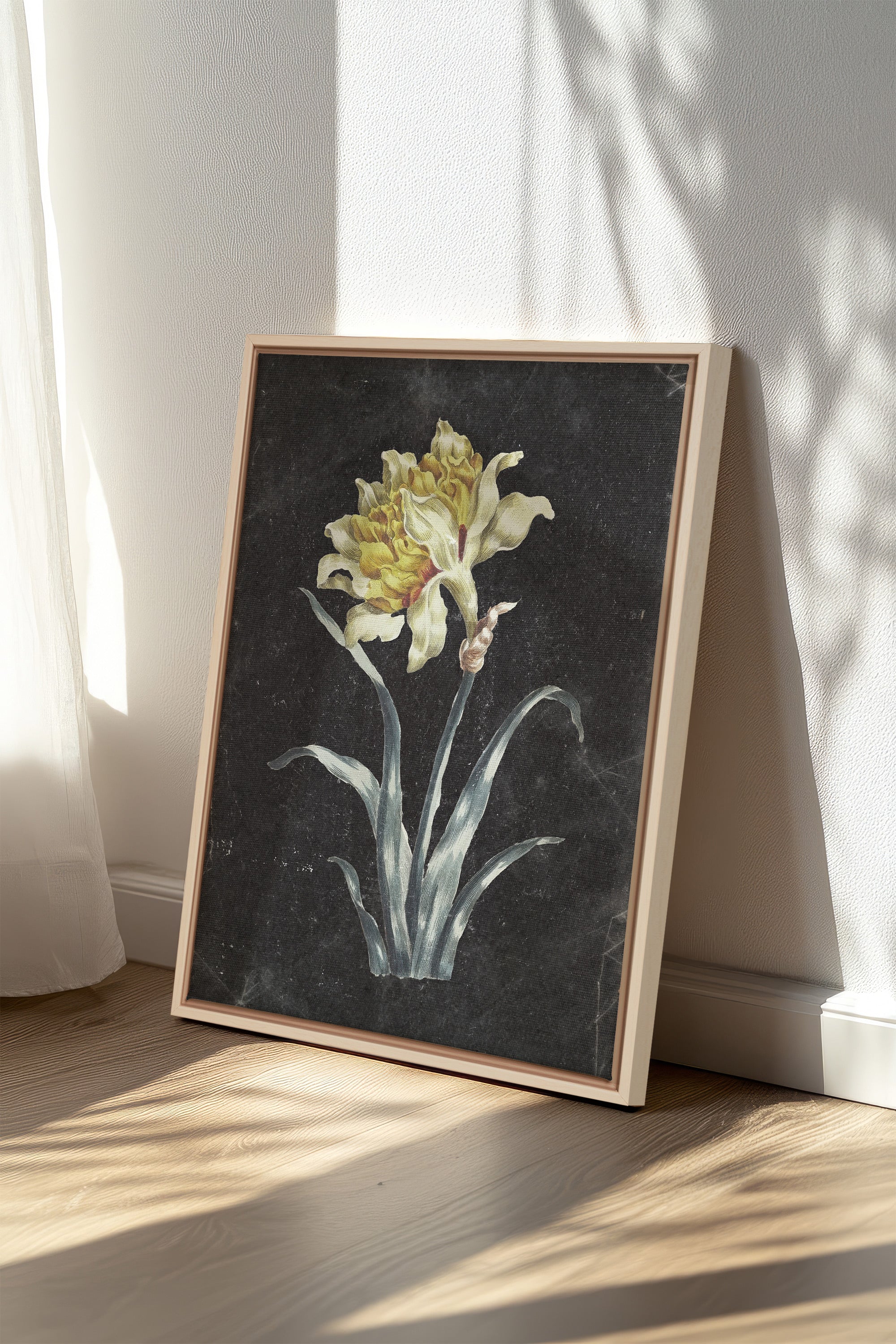 PRECIOUS FLORA, Work on stretched canvas, framed Naturel Clair