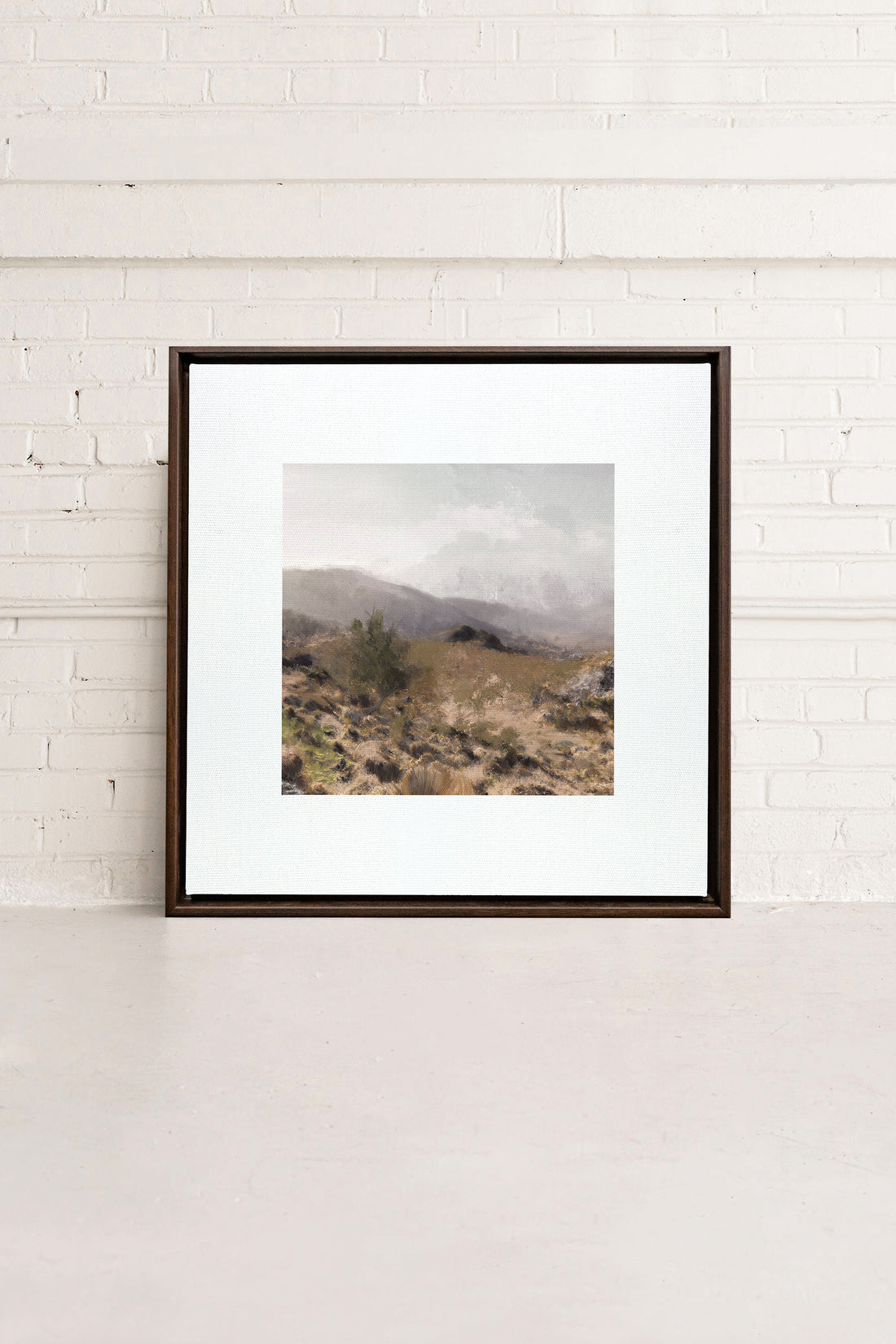 IRISH WILDERNESS, Oeuvre sur toile étirée, encadré Brun Noyer