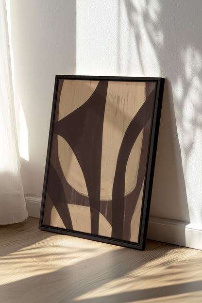 OLEKA CANVAS - SOFT PATHWAYS, Oeuvre sur toile étirée, encadré Noir