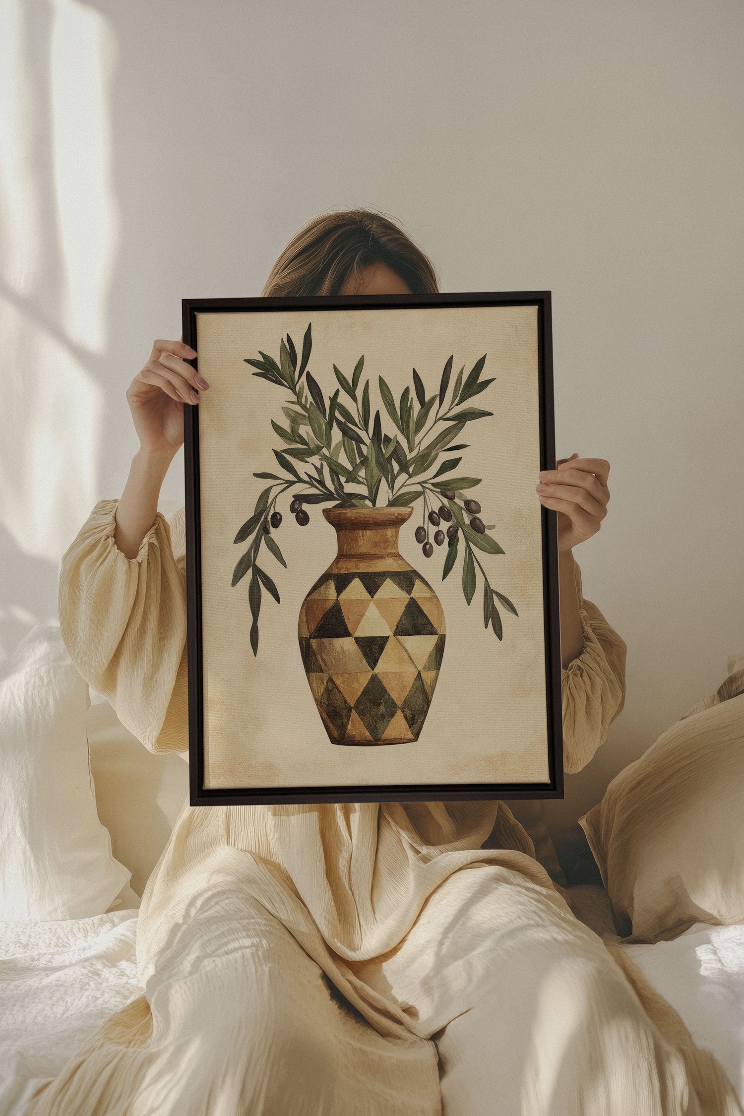 OLEKA CANVAS - PROVENCE GRACE, Oeuvre sur toile étirée, encadré Noir