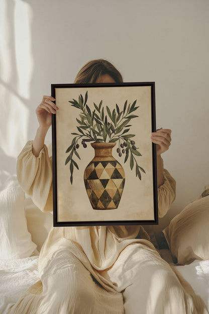 OLEKA CANVAS - PROVENCE GRACE, Oeuvre sur toile étirée, encadré Noir