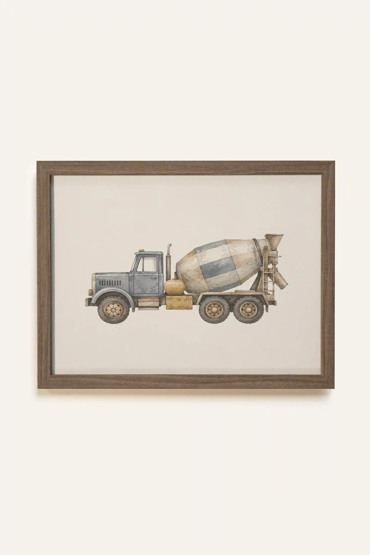 MIX &amp; BUILD, Oeuvre sur toile rigide, encadré brun chêne