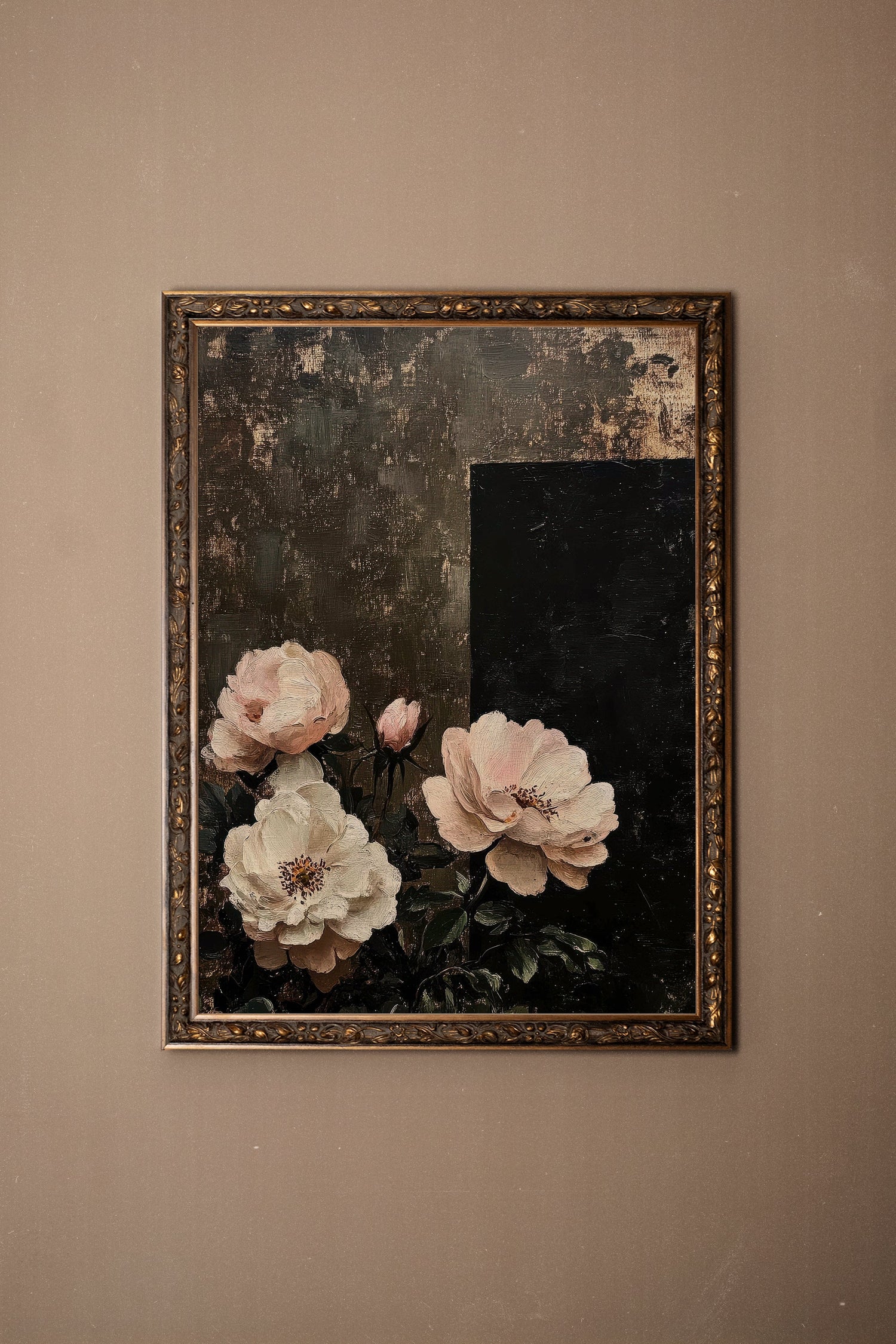 SOUFFLE BAROQUE, Oeuvre sur toile rigide, encadré Vintage Bronze