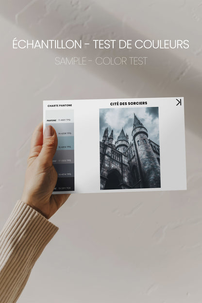 OLEKA CANVAS - CITÉ DES SORCIERS, Oeuvre sur toile étirée, encadré Blanc