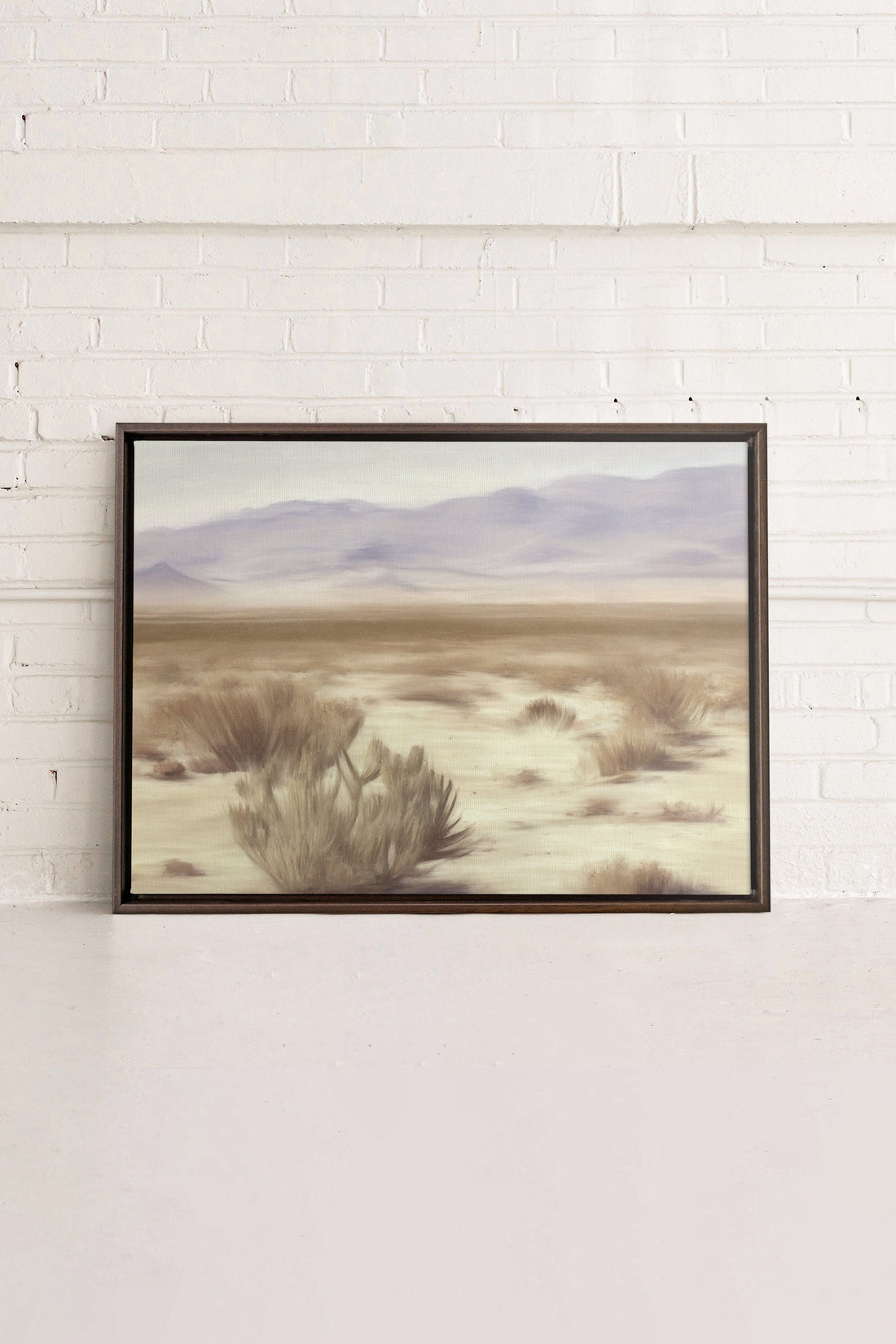 OLEKA CANVAS - DESERT, Oeuvre sur toile étirée, encadré Brun Noyer