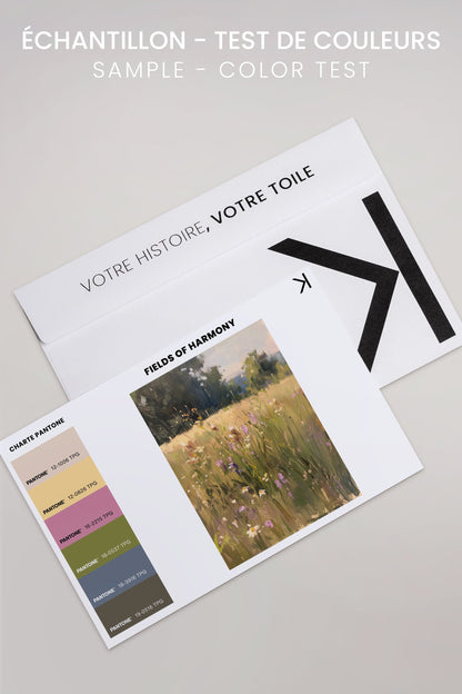 OLEKA CANVAS - FIELDS OF HARMONY, Oeuvre sur toile étirée, encadré Blanc