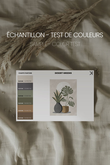 OLEKA CANVAS - DESERT GREENS, Oeuvre sur toile étirée, encadré Naturel Clair