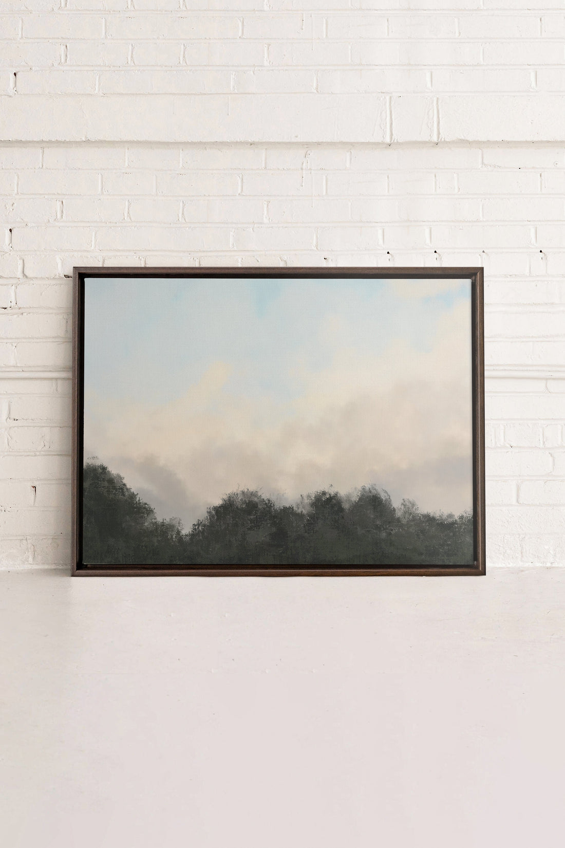 OLEKA CANVAS - DAWN, Oeuvre sur toile étirée, encadré Brun Noyer