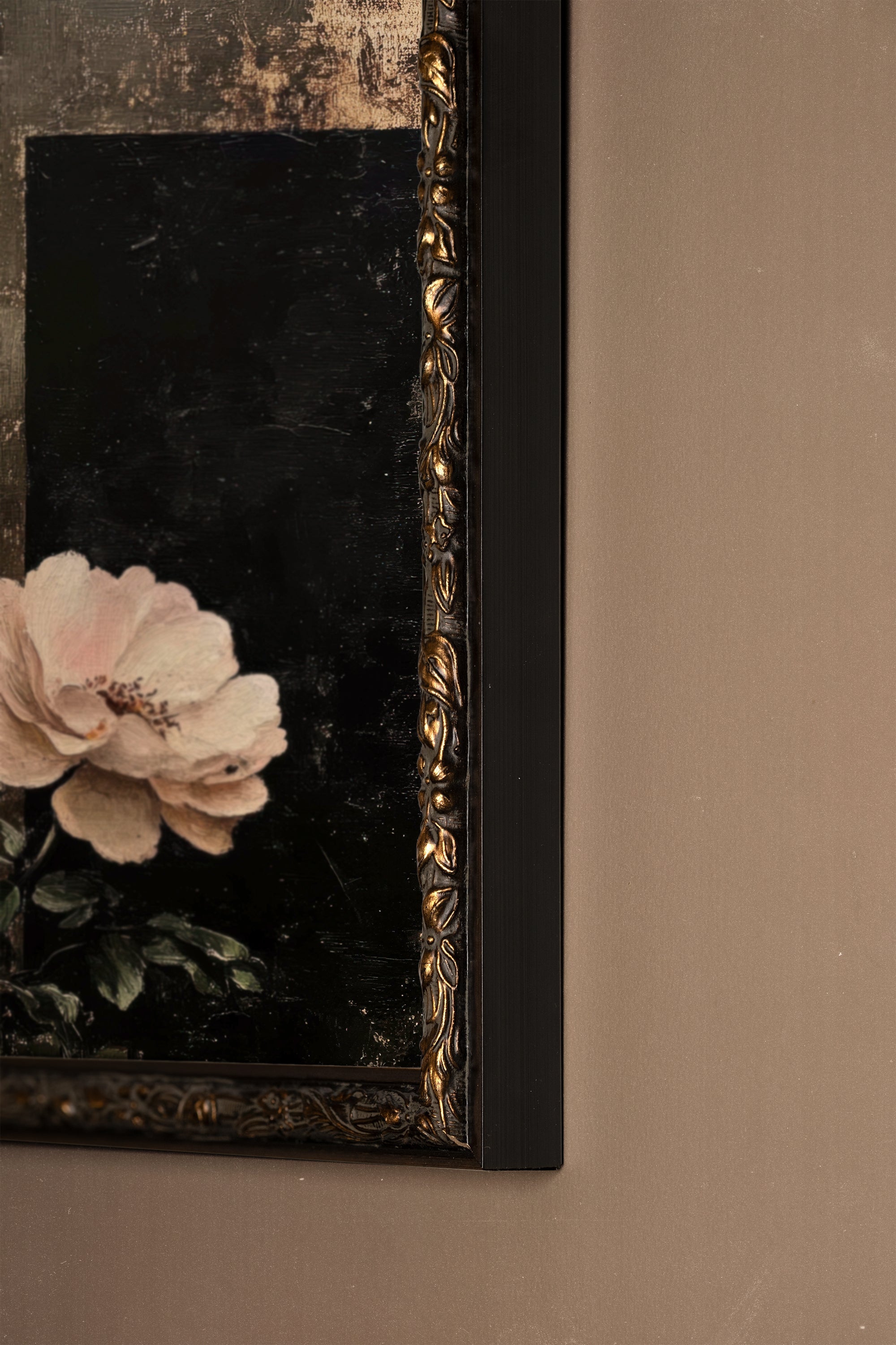 SOUFFLE BAROQUE, Oeuvre sur toile rigide, encadré Vintage Bronze