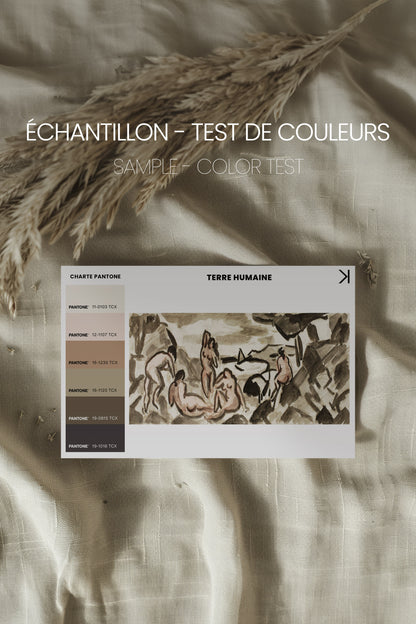 TERRE HUMAINE, Artwork on stretched canvas, framed in black