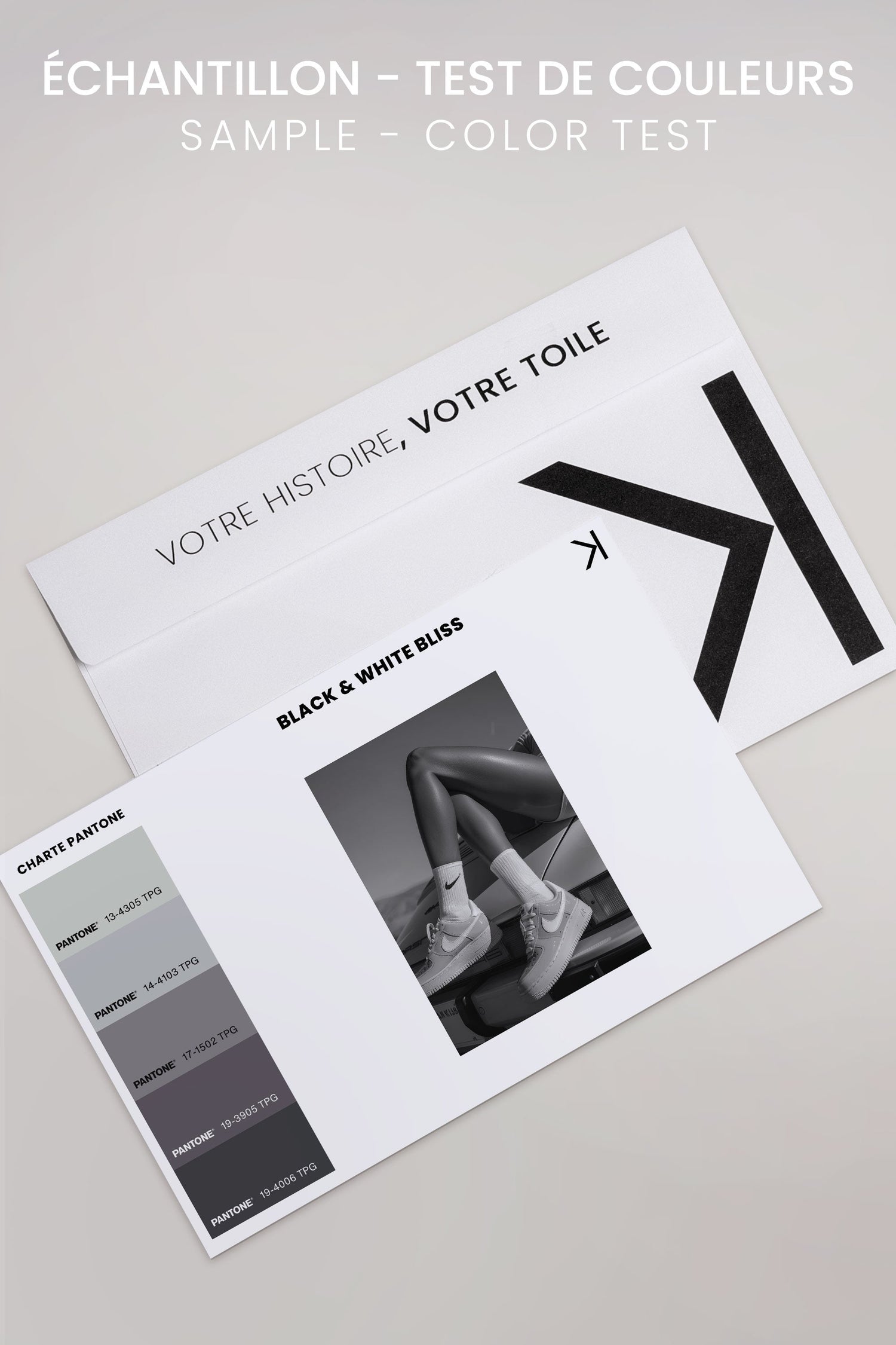 OLEKA CANVAS - BLACK &amp; WHITE BLISS, Oeuvre sur toile étirée, encadré Blanc