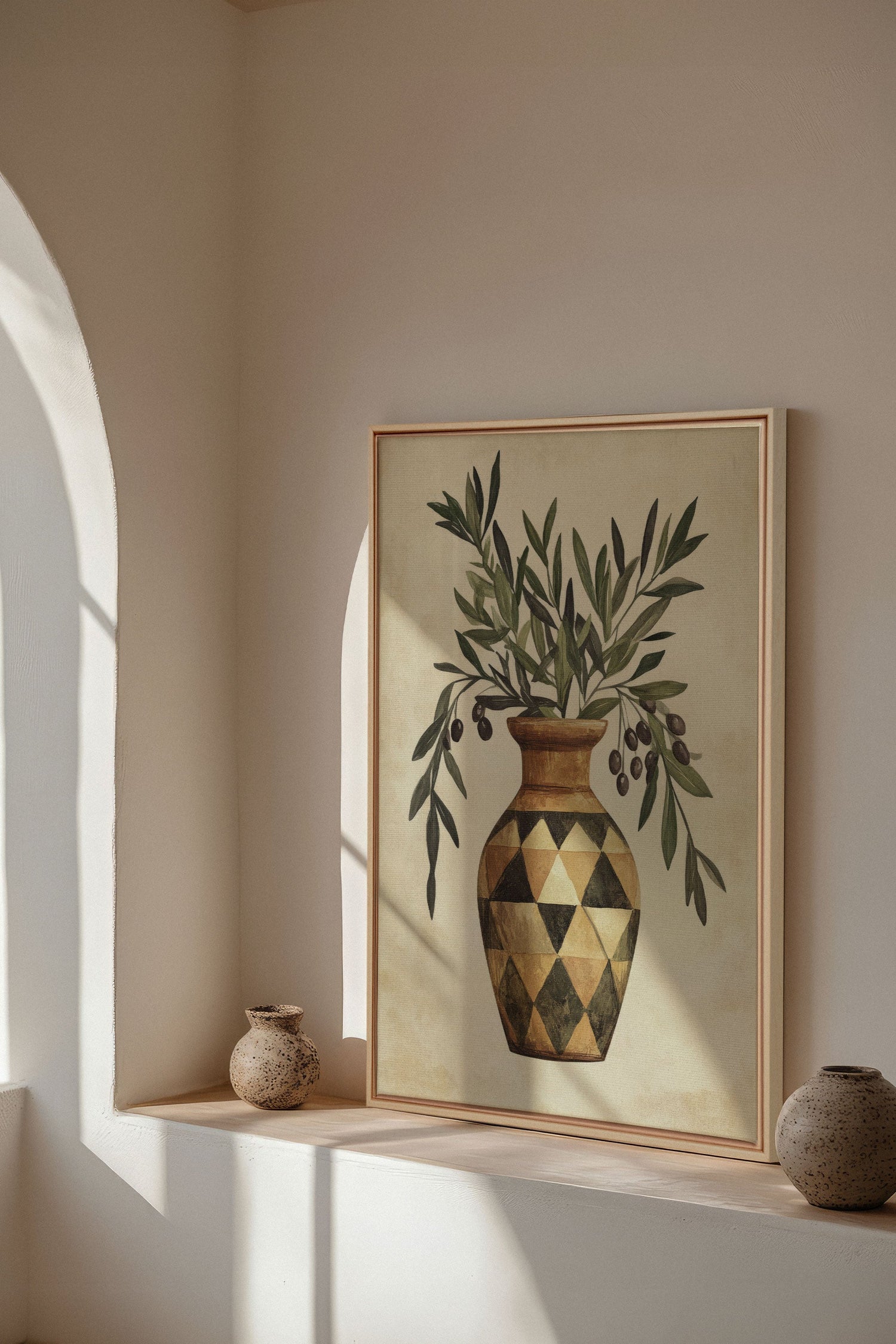 OLEKA CANVAS - PROVENCE GRACE, Oeuvre sur toile étirée, encadré Naturel Clair