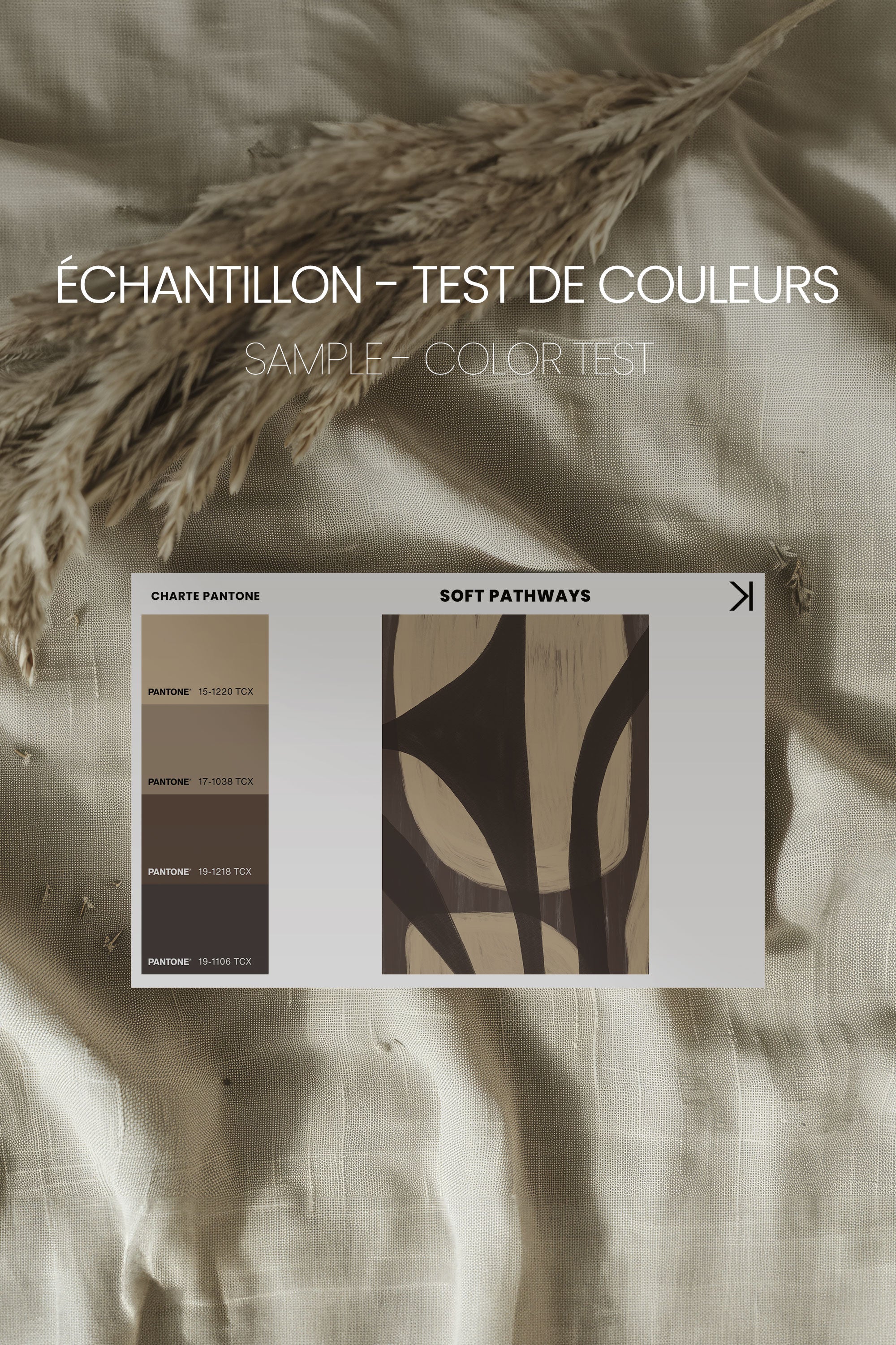 OLEKA CANVAS - SOFT PATHWAYS, Oeuvre sur toile étirée, encadré Noir