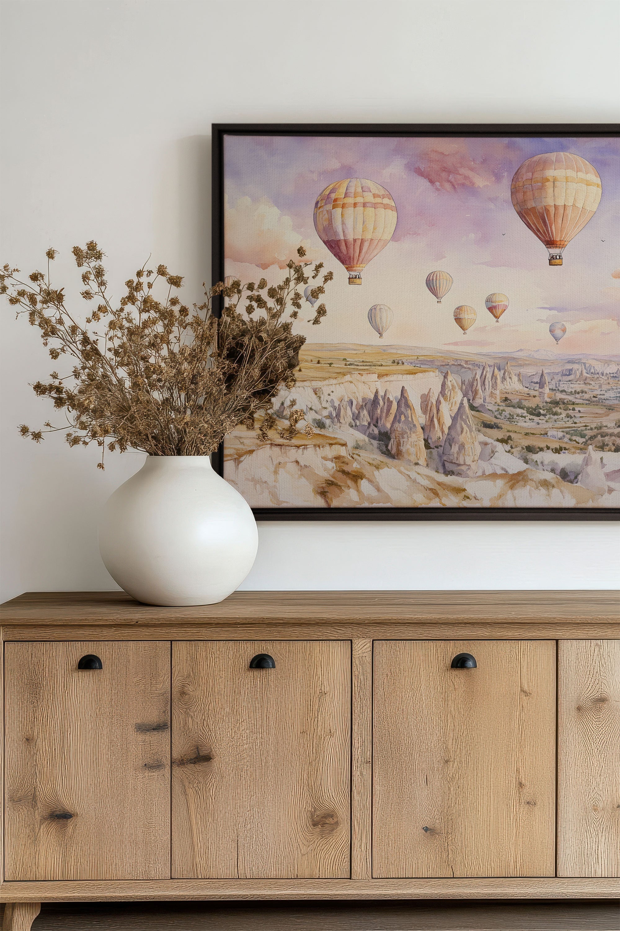 OLEKA CANVAS - VOYAGE CÉLESTE, Oeuvre sur toile étirée, encadré Noir