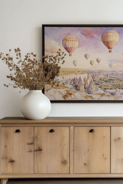 OLEKA CANVAS - VOYAGE CÉLESTE, Oeuvre sur toile étirée, encadré Noir