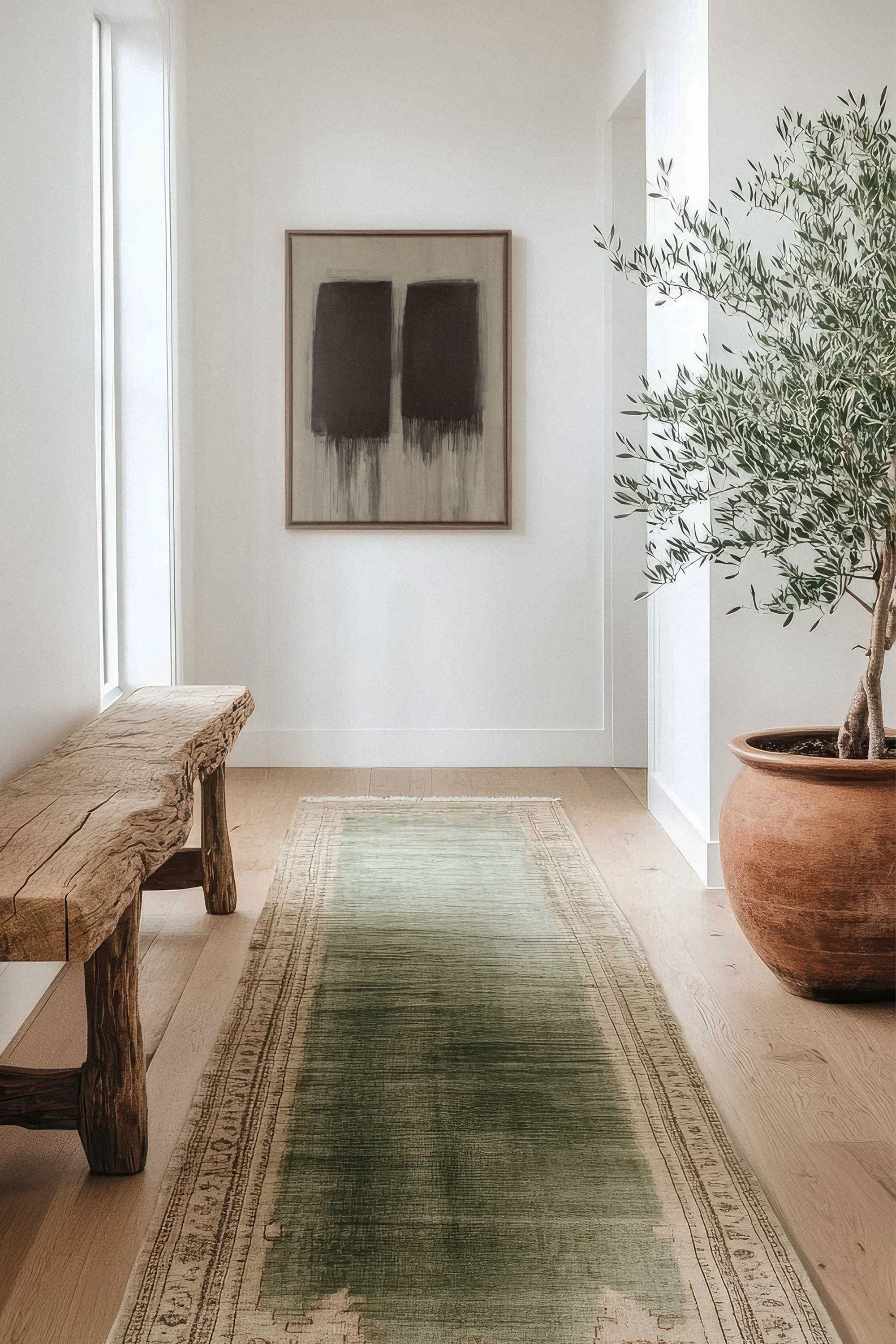 OLEKA CANVAS - FADING SHADOWS, Oeuvre sur toile étirée, encadré Brun Chêne