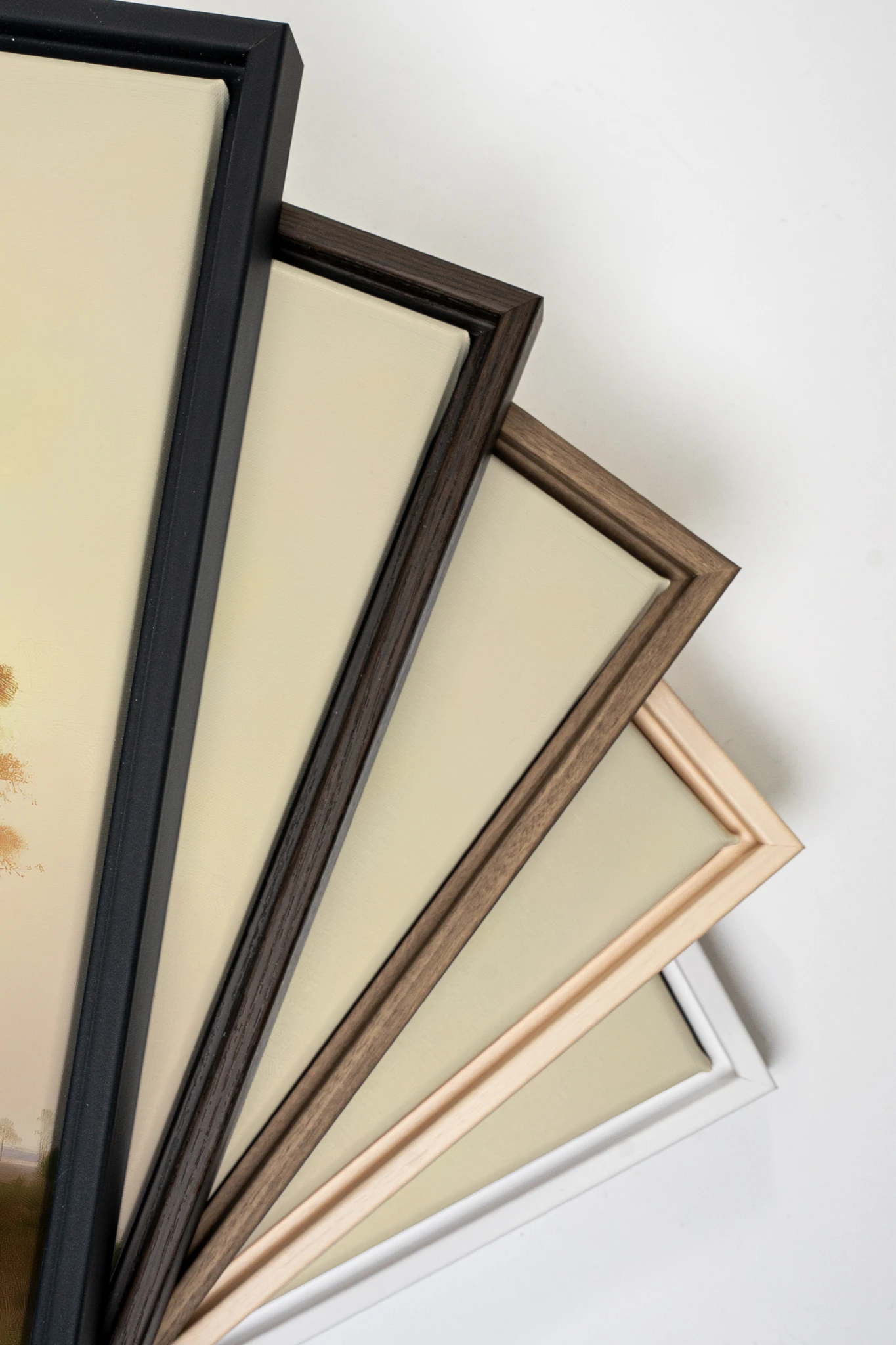 LISIERE DU JOUR, Artwork on stretched canvas, Oak Brown frame