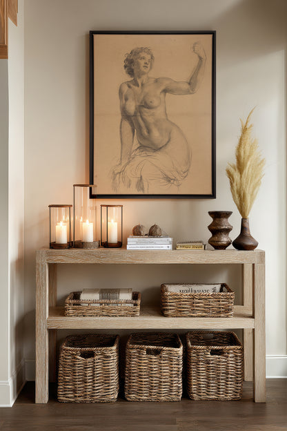 TIMELESS MUSE, Artwork on stretched canvas, framed in black