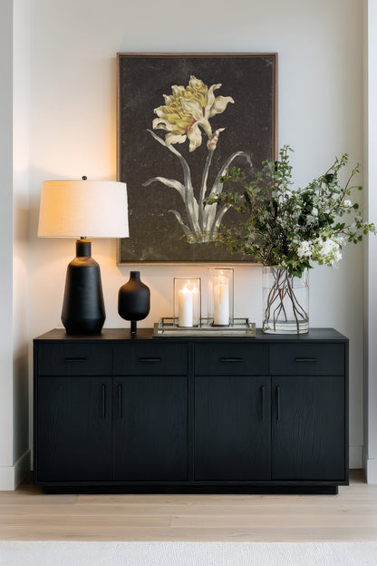 PRECIOUS FLORA, Work on stretched canvas, framed Oak Brown