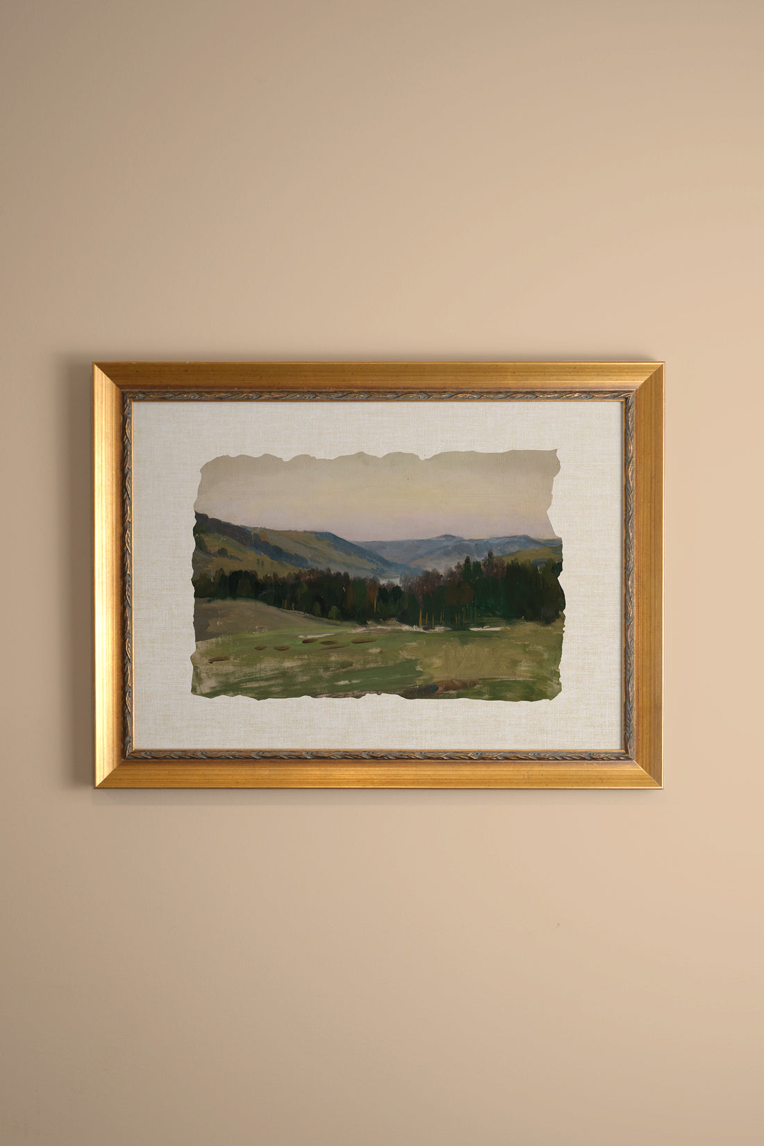 ÉCHOS DU VALLON, Oeuvre sur toile étirée, encadré Vintage Or