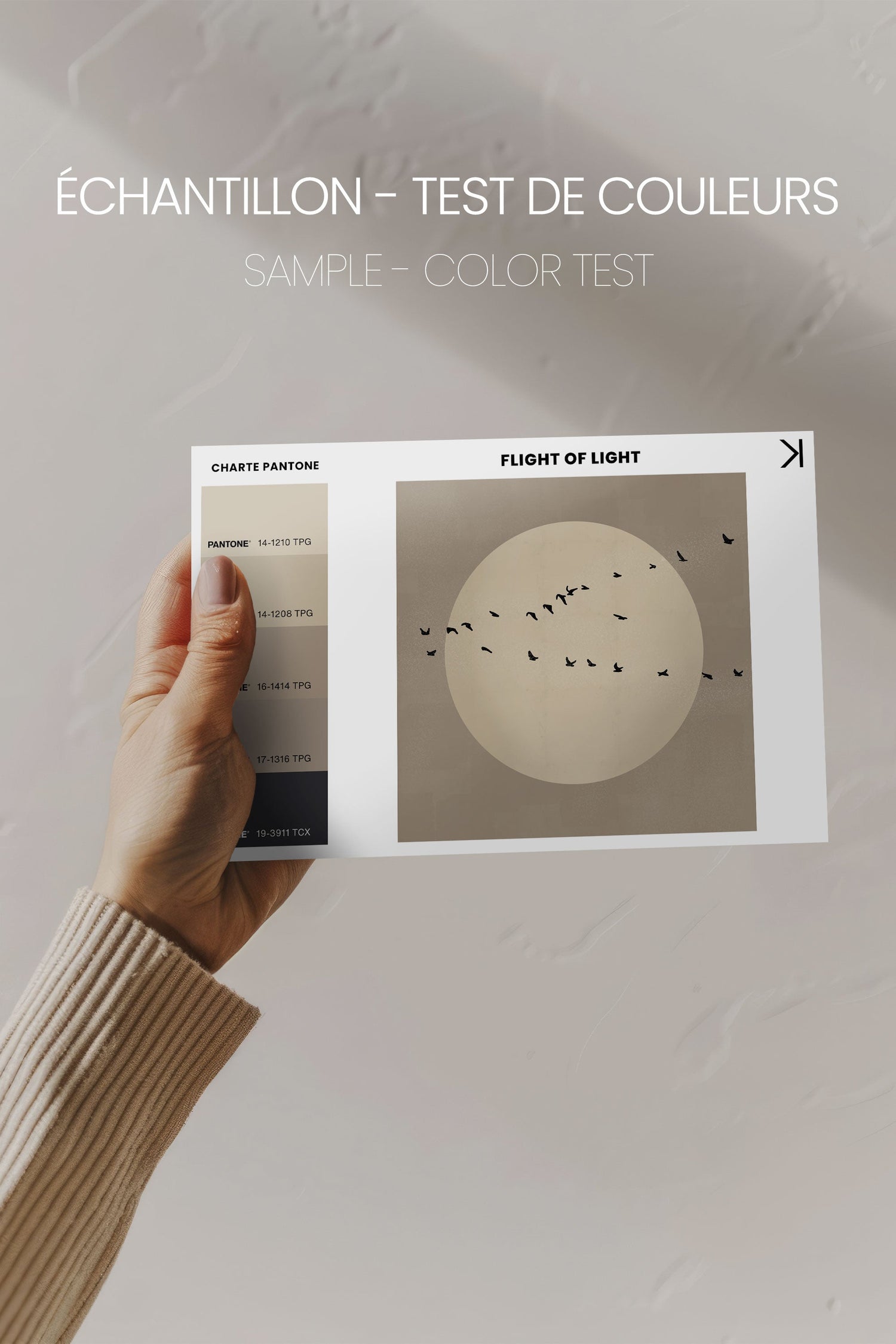 OLEKA CANVAS - FLIGHT OF LIGHT, Oeuvre sur toile étirée, encadré Brun Chêne