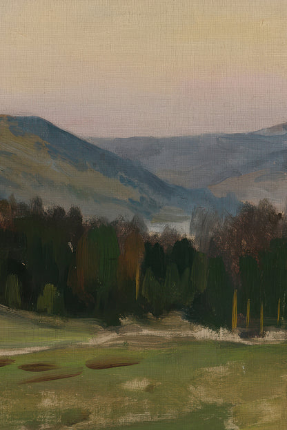 ÉCHOS DU VALLON, Artwork on stretched canvas, framed Vintage Gold