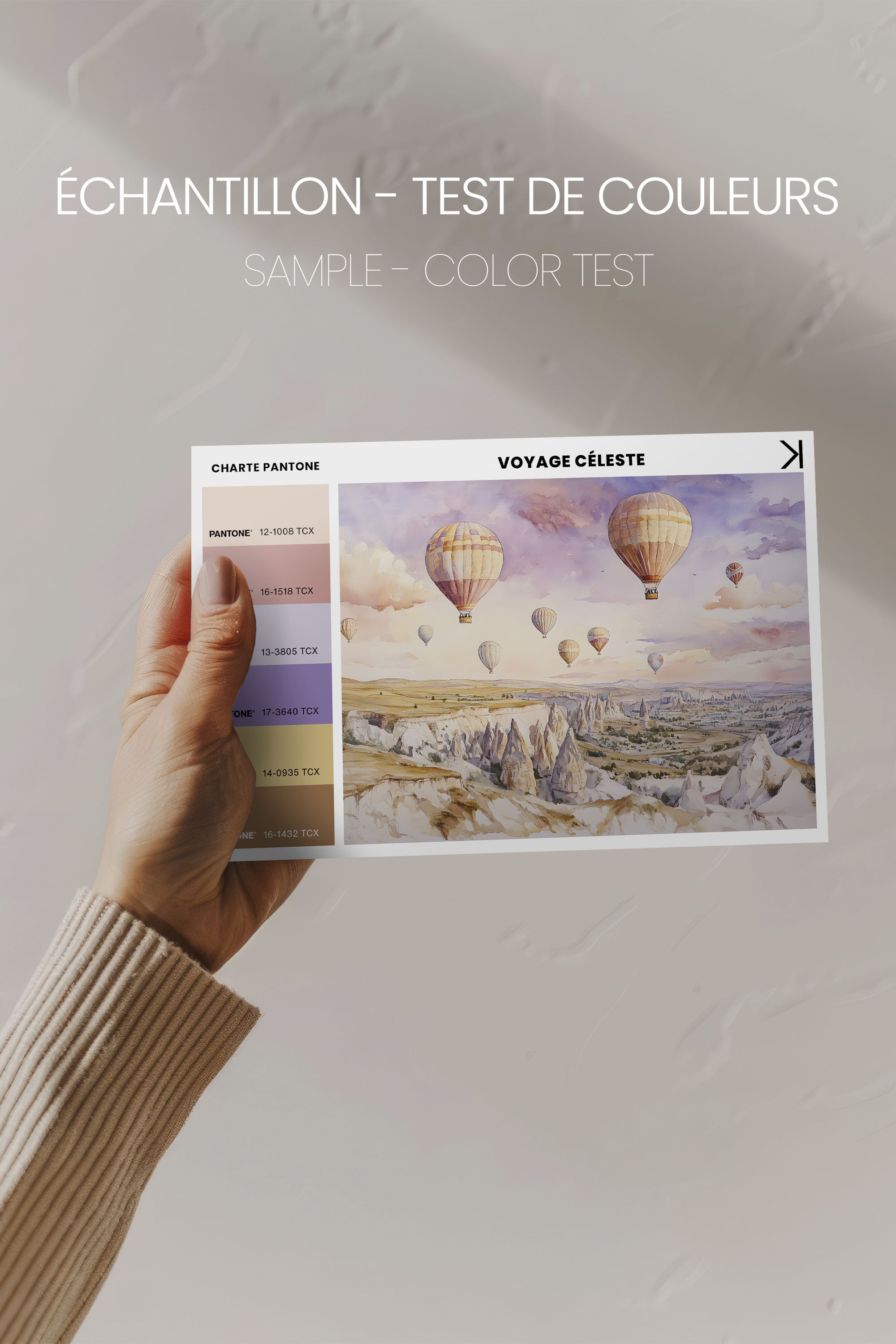 OLEKA CANVAS - VOYAGE CÉLESTE, Oeuvre sur toile étirée, encadré Brun Noyer