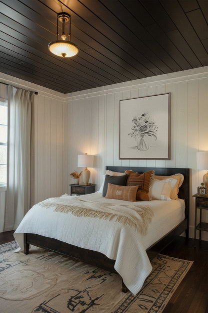 OLEKA CANVAS - SPRING BOUQUET, Oeuvre sur toile étirée, encadré Brun Chêne