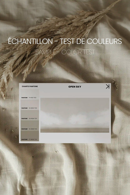 OPEN SKY, Oeuvre sur toile étirée, encadré Blanc