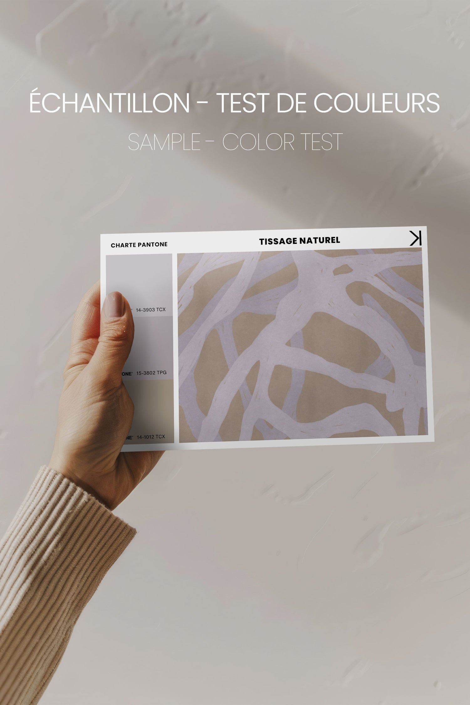 OLEKA CANVAS - TISSAGE NATUREL, Oeuvre sur toile étirée, encadré Naturel Clair