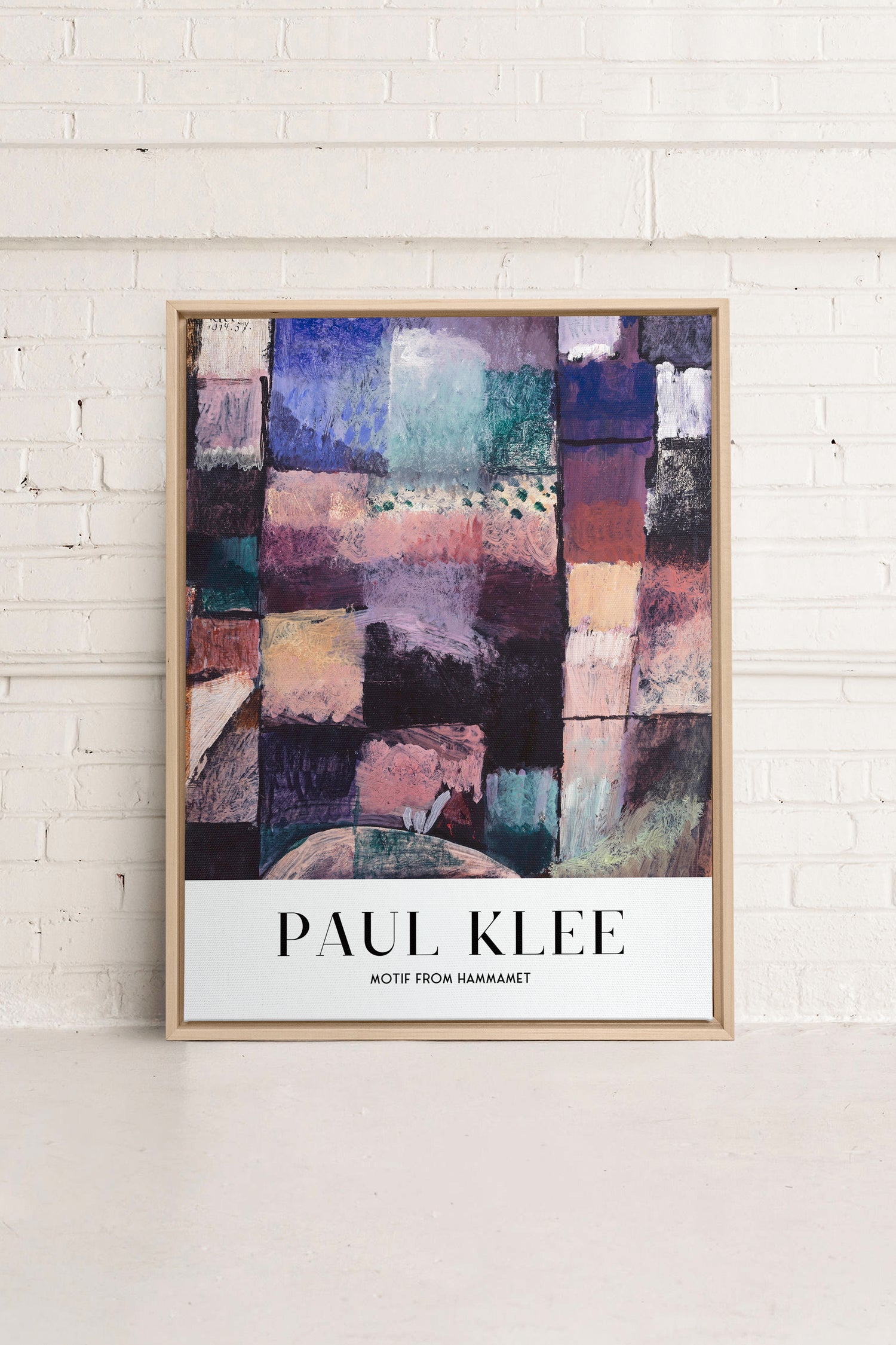 PAUL KLEE I, Artwork on stretched canvas, framed Natural Light