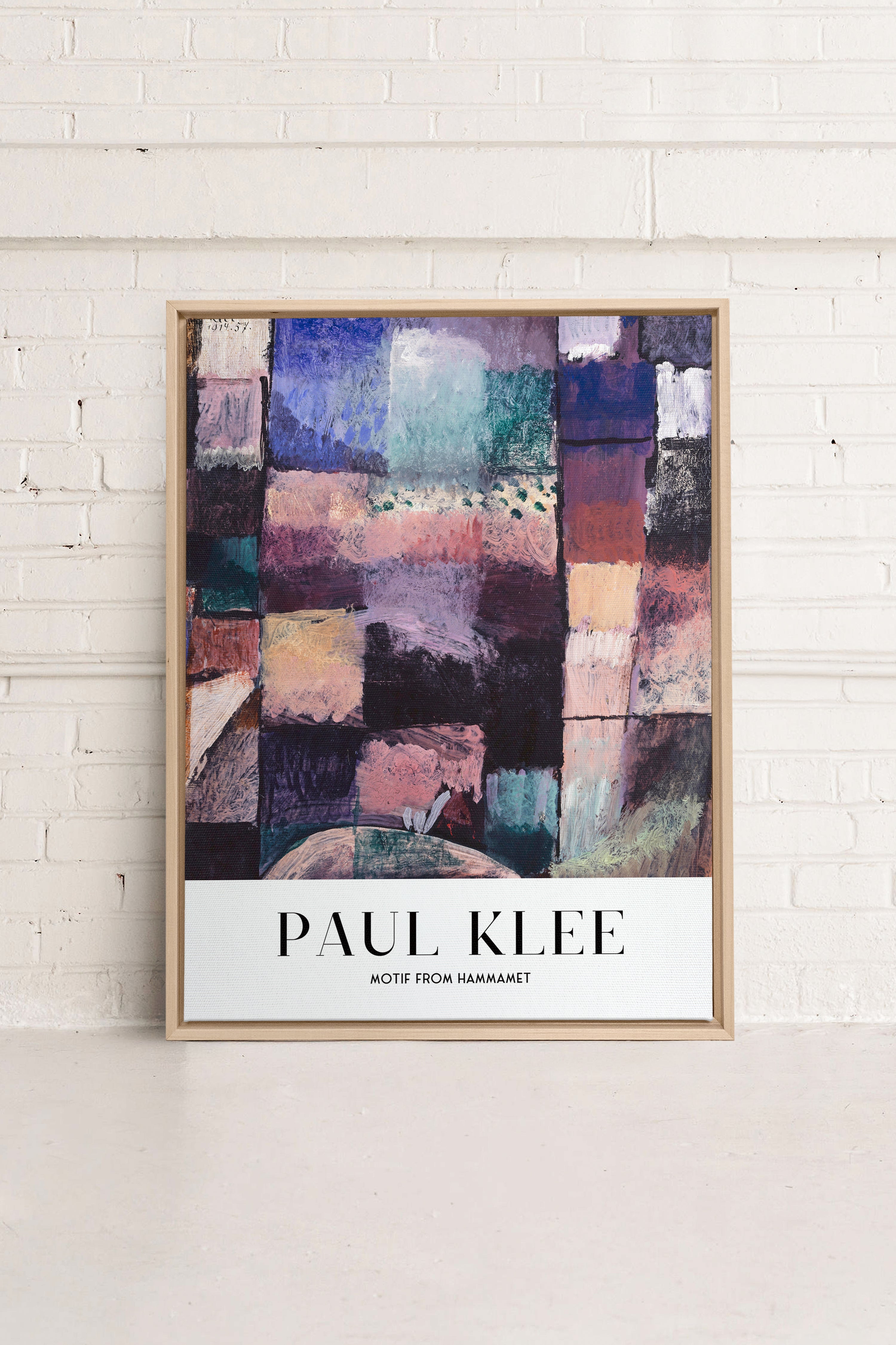 PAUL KLEE I, Artwork on stretched canvas, framed Natural Light