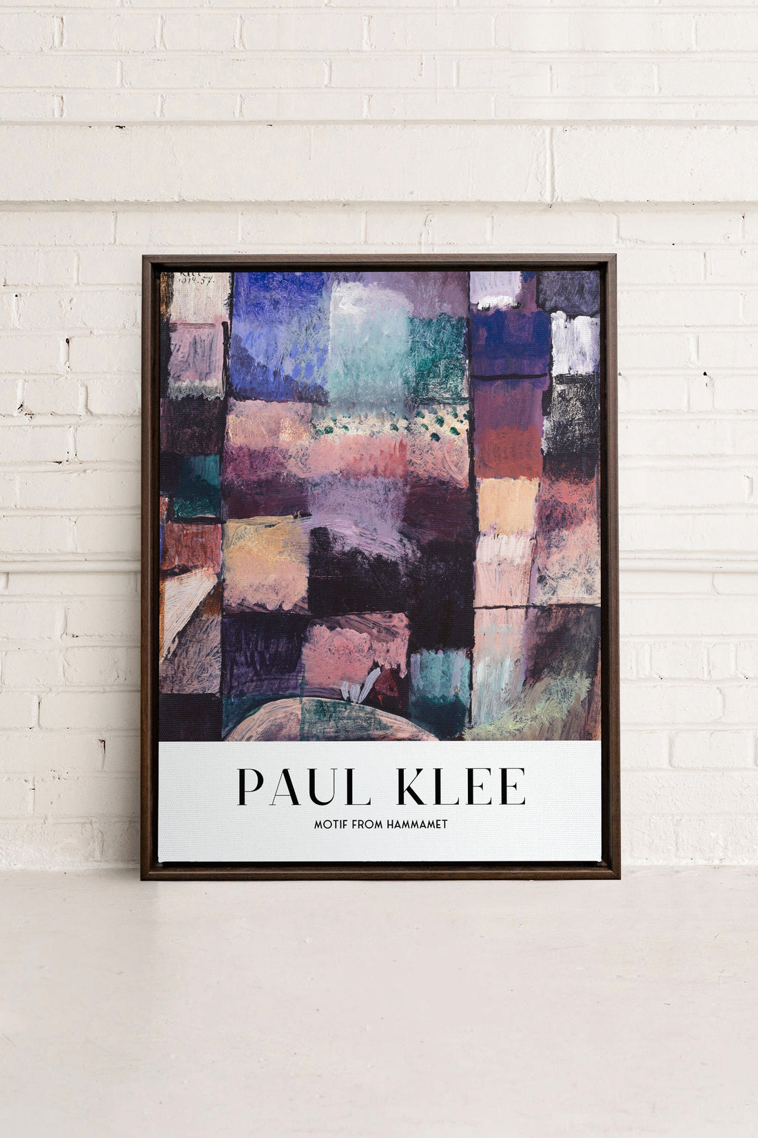 OLEKA CANVAS - PAUL KLEE I, Oeuvre sur toile étirée, encadré Brun Noyer