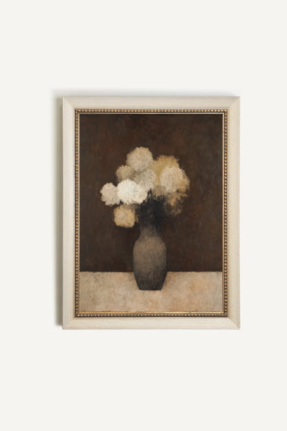 DUSTY BLOOM, Work on canvas, framed signature Atelier Dansereau