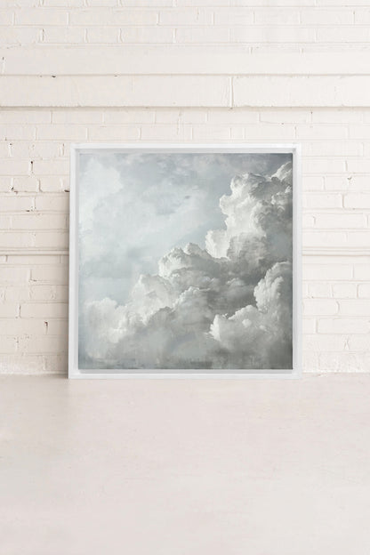 OLEKA CANVAS - SKY DANCE, Oeuvre sur toile étirée, encadré Blanc