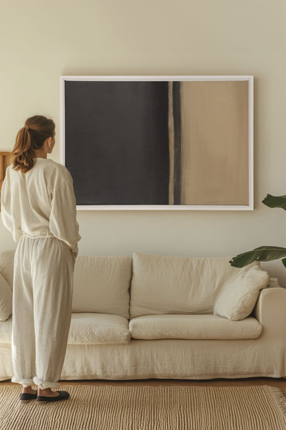 OLEKA CANVAS - SHIFTING SANDS, Oeuvre sur toile étirée, encadré Blanc