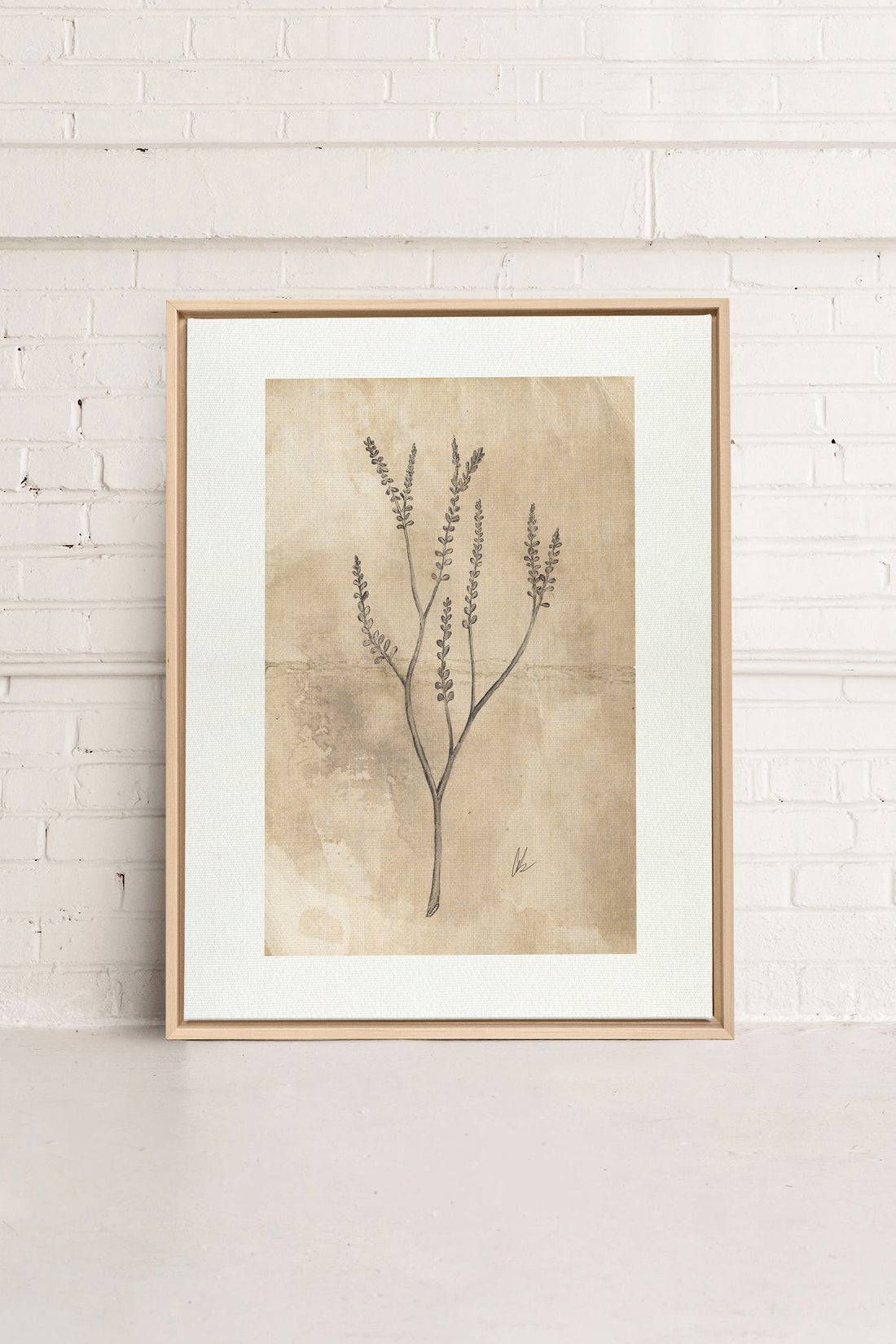 BLOOMING FLOWER II, Artwork on stretched canvas, framed Natural Light