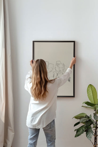 OLEKA CANVAS - SANTÉ!, Oeuvre sur toile étirée, encadré Noir